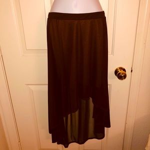 Joseph Q sz M high low chiffon shirt brown